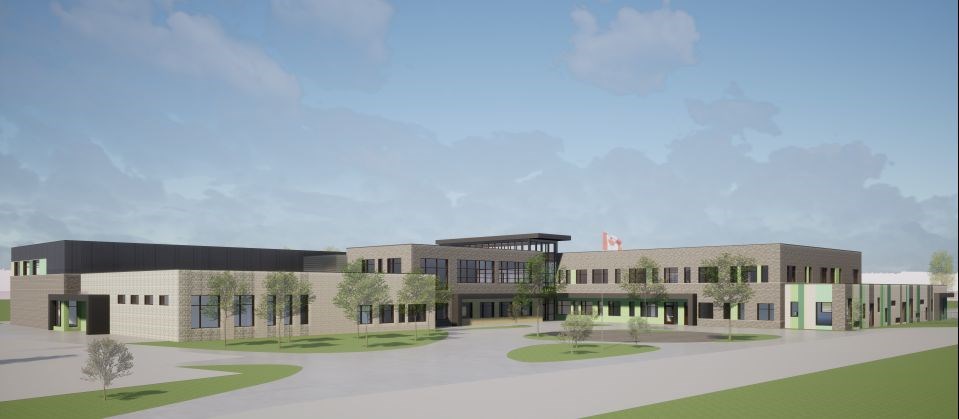 3D Rendering for the new École Sage Creek/Bonavista school